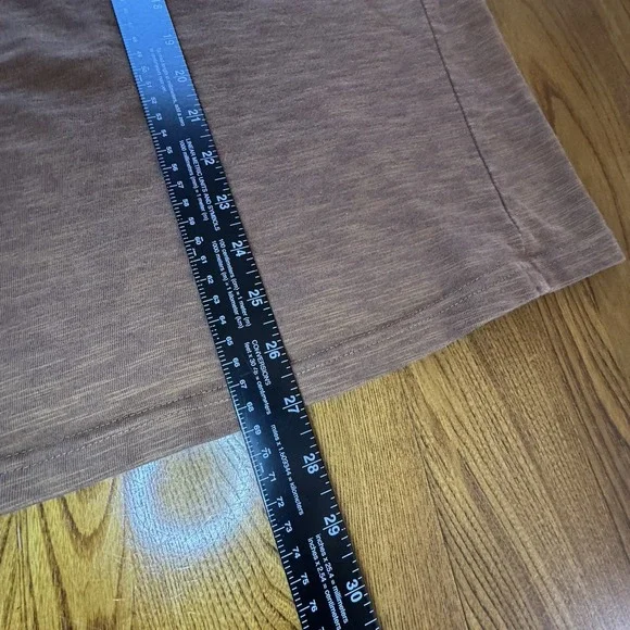 Prana Rust Brown Long Sleeve Cotton Blend Henley Shirt Men's Size M - Picture 5 of 5